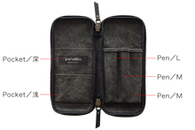 Load image into Gallery viewer, FLAT tool case / 3 Pens -Iron Black-