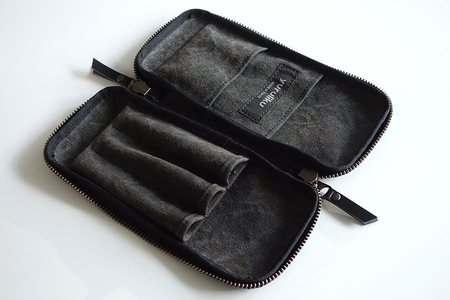 FLAT tool case / 3 Pens -Iron Black-